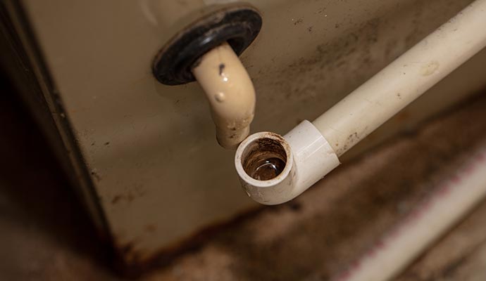 AC unit PVC drain pipe