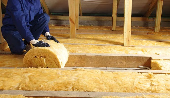 Attic insulation installation