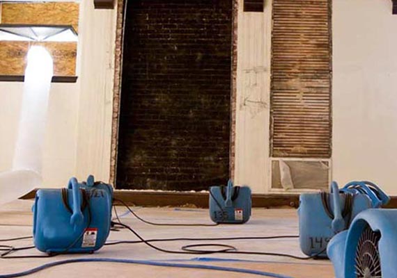 Air movers, water damage restoration machines