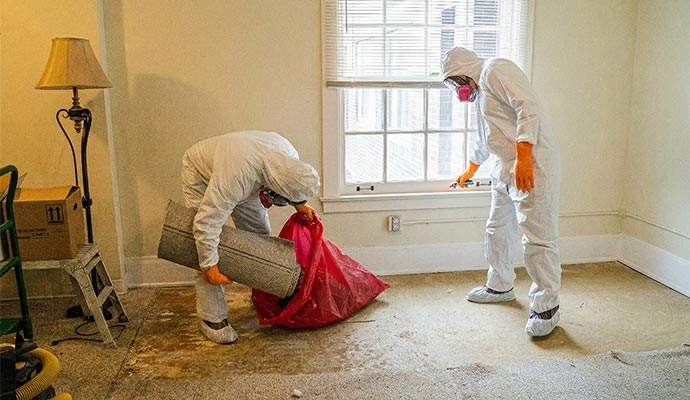 Carpet removal and abatement service