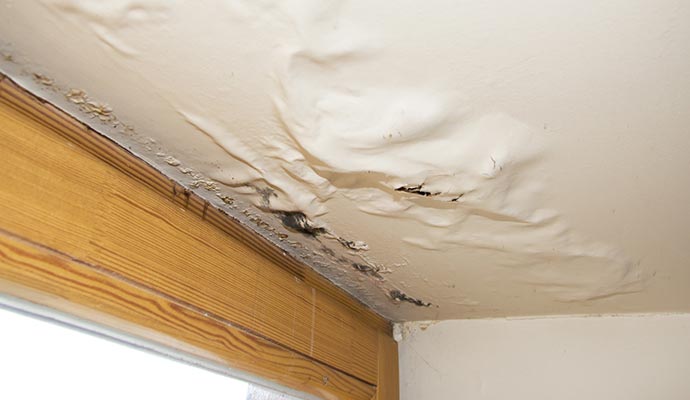 Ceiling paint water damage