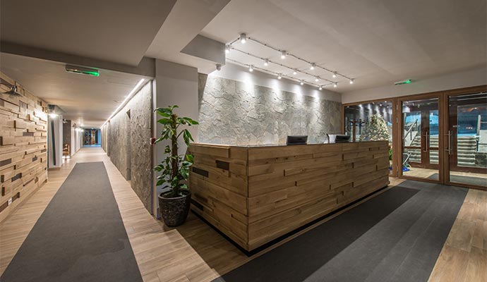 Clean hallway of hotel