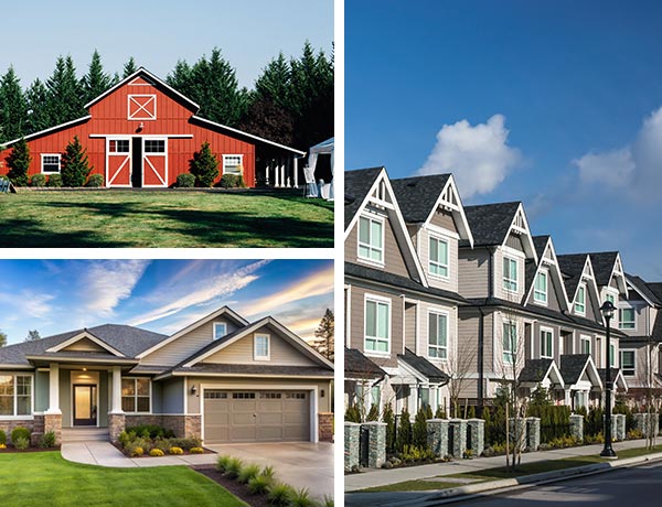 Collage of architectural variety