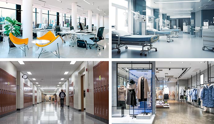 Collage of different industries