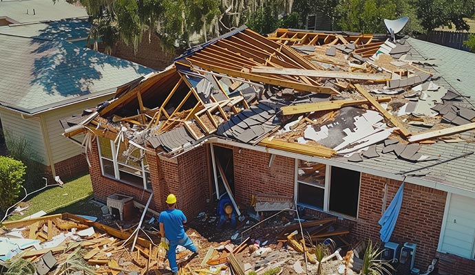 Disaster damaged restoration service