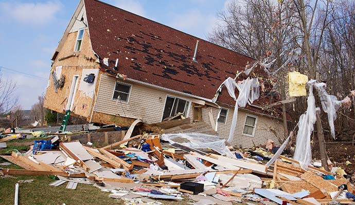 Disaster damaged property