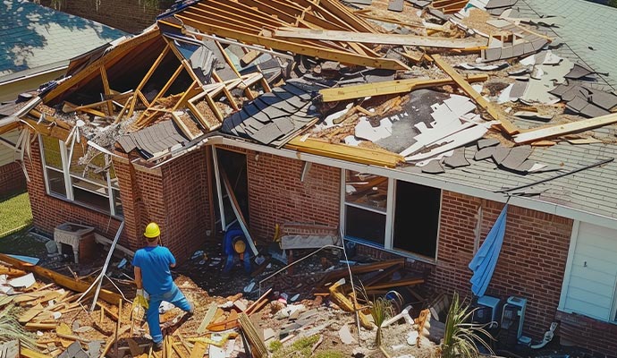 Disaster damaged property restoration service