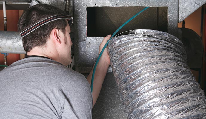 Duct system smoke removal