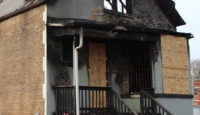 Emergency fire board-up service