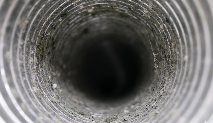 Inside of a dirty duct