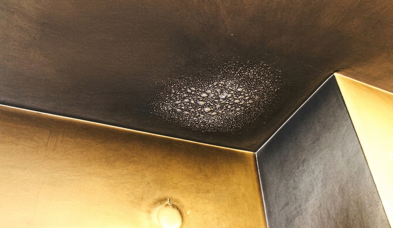 Smoke damage on ceiling