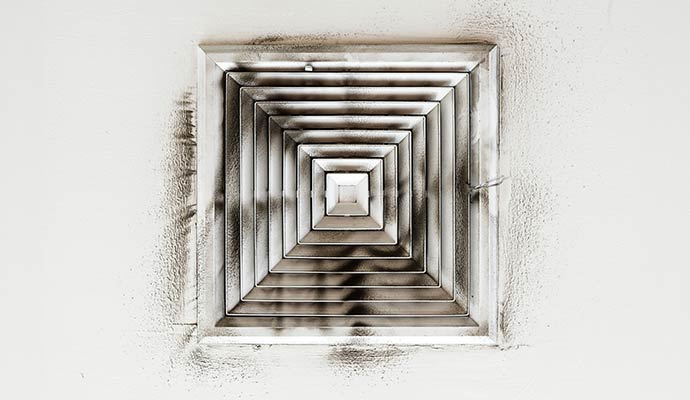 HVAC vent soot damage fire restoration