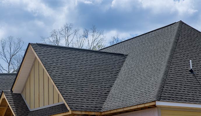 Restored roof of a house