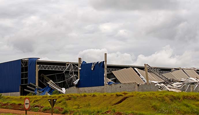 Storm damaged property