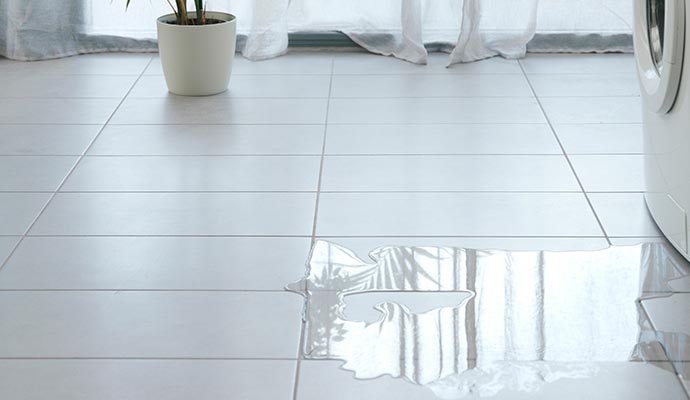 Washing machine floor leak