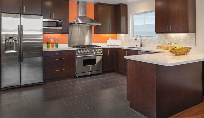 Cleaned kitchen interior