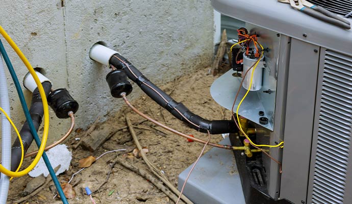 HVAC discharge lines
