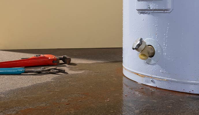 Water leaking from hot water heater