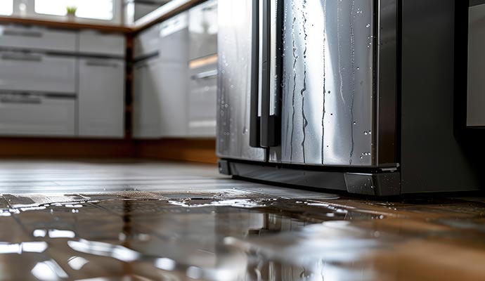 Water leaking from refrigerator