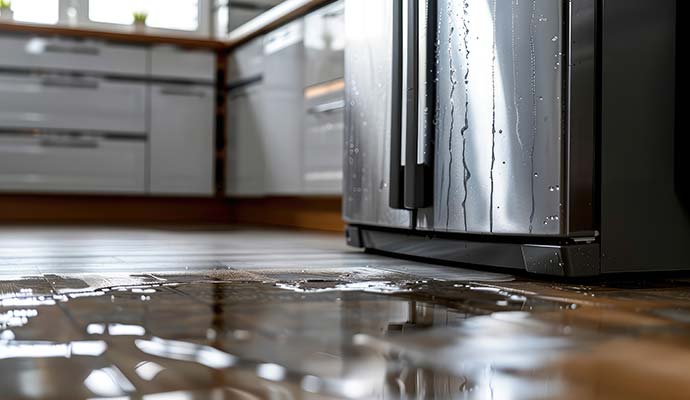 Water leaking from fridge